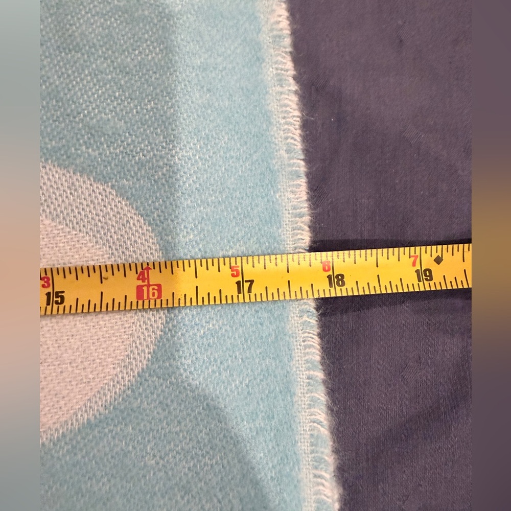 Sky Blue Cloud Print Soft Scarf - Picture 5 of 6